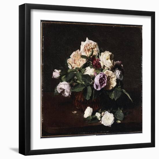 Vase of Flowers, 1876-Ignace Henri Jean Fantin-Latour-Framed Giclee Print