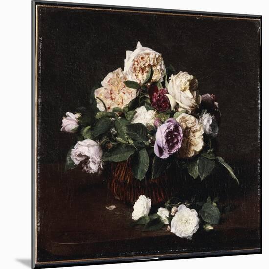 Vase of Flowers, 1876-Ignace Henri Jean Fantin-Latour-Mounted Giclee Print