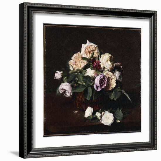 Vase of Flowers, 1876-Ignace Henri Jean Fantin-Latour-Framed Giclee Print