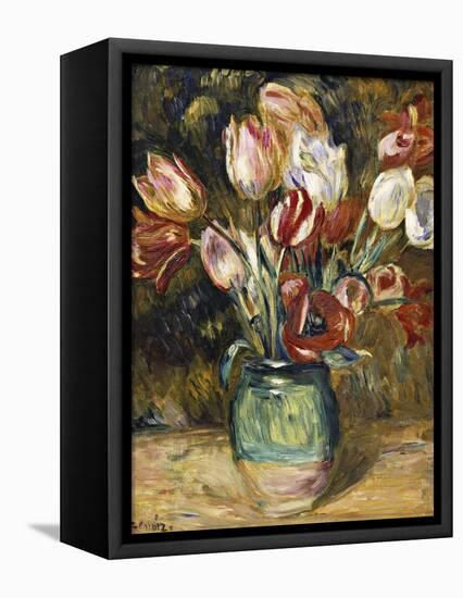 Vase of Flowers, 1888-89-Pierre-Auguste Renoir-Framed Premier Image Canvas
