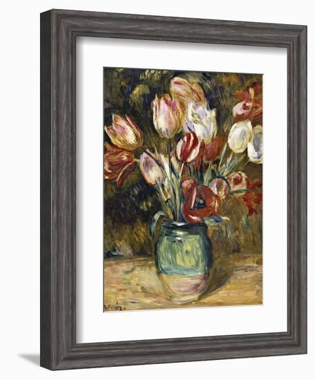 Vase of Flowers, 1888-89-Pierre-Auguste Renoir-Framed Giclee Print