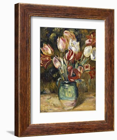 Vase of Flowers, 1888-89-Pierre-Auguste Renoir-Framed Giclee Print