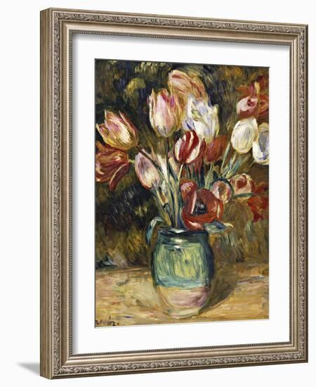 Vase of Flowers, 1888-89-Pierre-Auguste Renoir-Framed Giclee Print