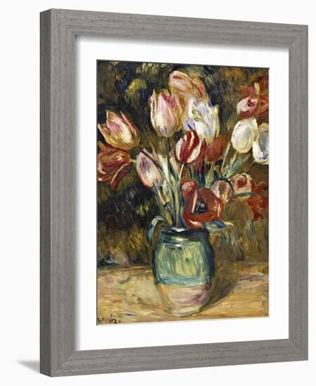 Vase of Flowers, 1888-89-Pierre-Auguste Renoir-Framed Giclee Print