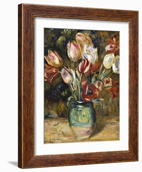 Vase of Flowers, 1888-89-Pierre-Auguste Renoir-Framed Giclee Print