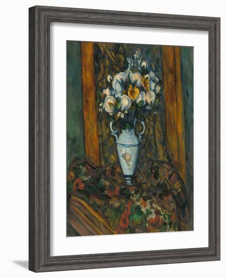 Vase of Flowers, 1900-3 (Oil on Canvas)-Paul Cezanne-Framed Giclee Print