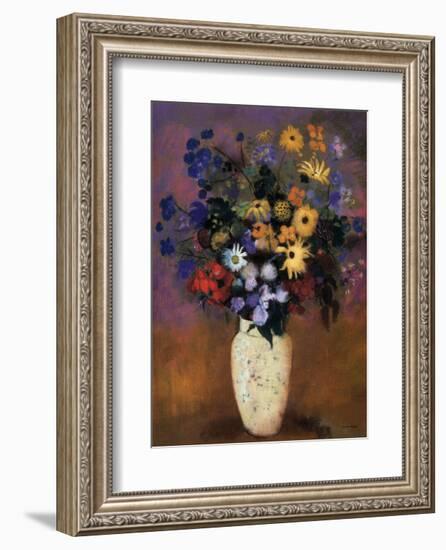 Vase of Flowers, 1914-Odilon Redon-Framed Art Print