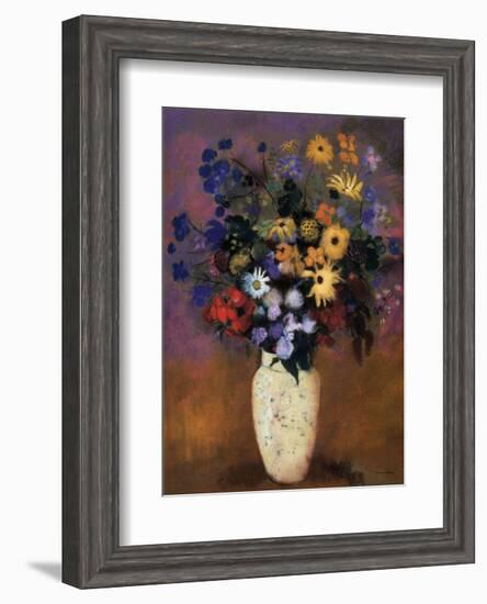 Vase of Flowers, 1914-Odilon Redon-Framed Art Print