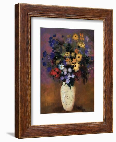 Vase of Flowers, 1914-Odilon Redon-Framed Art Print