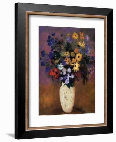 Vase of Flowers, 1914-Odilon Redon-Framed Art Print