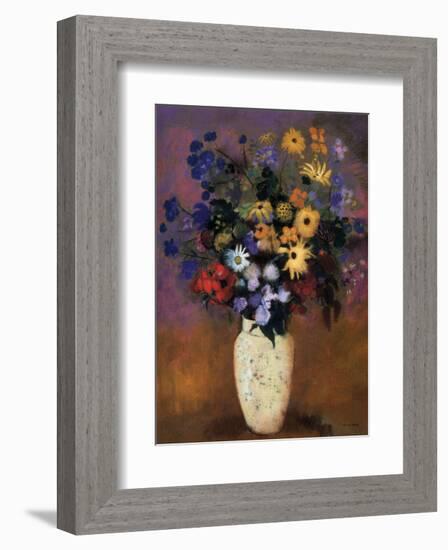 Vase of Flowers, 1914-Odilon Redon-Framed Art Print