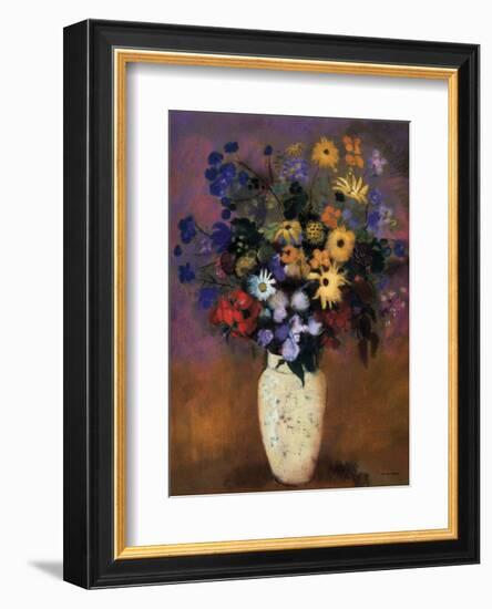 Vase of Flowers, 1914-Odilon Redon-Framed Art Print