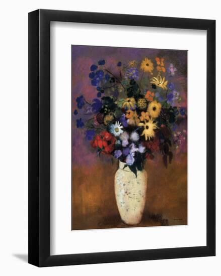 Vase of Flowers, 1914-Odilon Redon-Framed Art Print