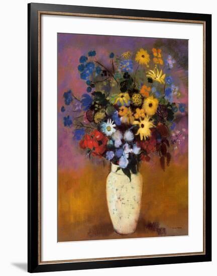 Vase of Flowers, 1914-Odilon Redon-Framed Art Print