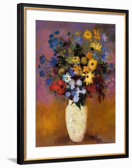 Vase of Flowers, 1914-Odilon Redon-Framed Art Print