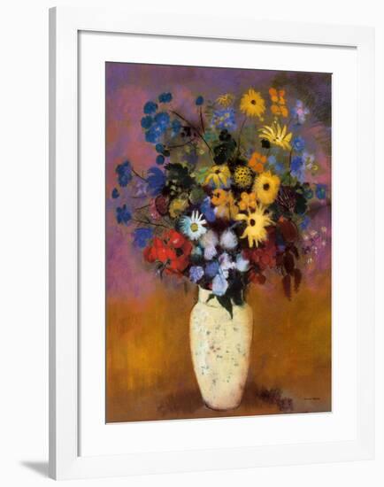 Vase of Flowers, 1914-Odilon Redon-Framed Art Print