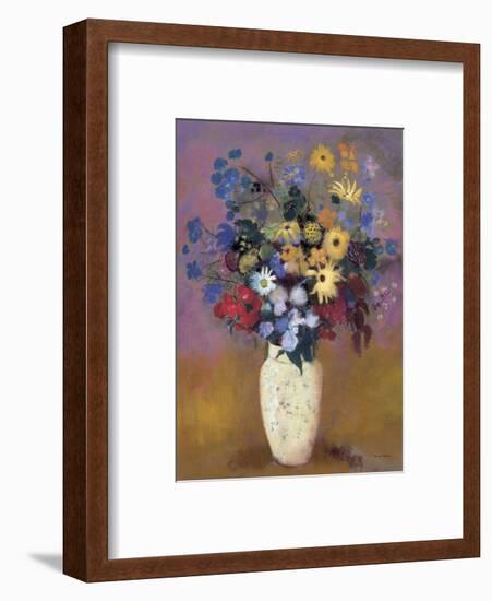 Vase of Flowers, 1914-Odilon Redon-Framed Art Print