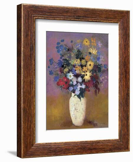 Vase of Flowers, 1914-Odilon Redon-Framed Art Print