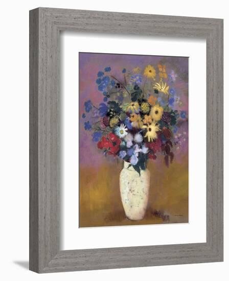 Vase of Flowers, 1914-Odilon Redon-Framed Art Print