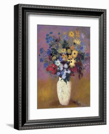 Vase of Flowers, 1914-Odilon Redon-Framed Art Print