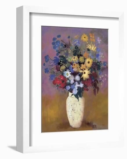 Vase of Flowers, 1914-Odilon Redon-Framed Art Print