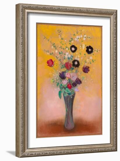 Vase of Flowers, 1916 (Pastel)-Odilon Redon-Framed Giclee Print