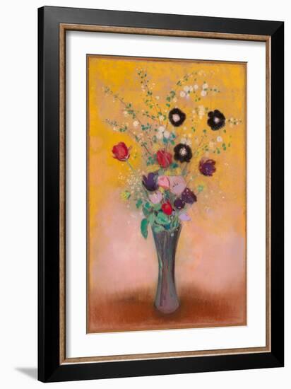 Vase of Flowers, 1916 (Pastel)-Odilon Redon-Framed Giclee Print