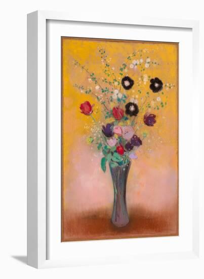 Vase of Flowers, 1916 (Pastel)-Odilon Redon-Framed Giclee Print