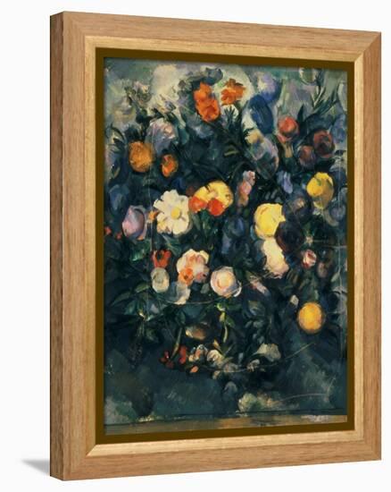 Vase of Flowers, 19th-Paul Cézanne-Framed Premier Image Canvas