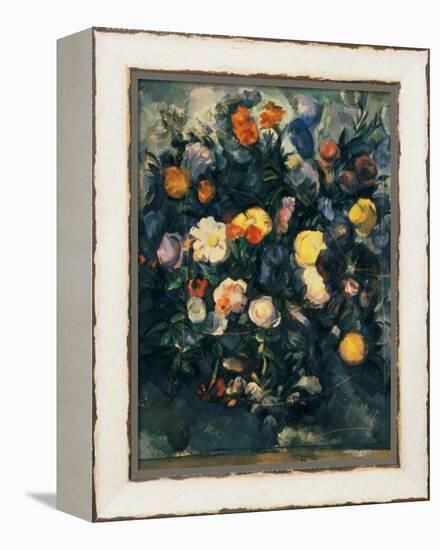 Vase of Flowers, 19th-Paul Cézanne-Framed Premier Image Canvas