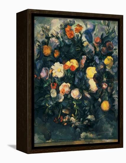 Vase of Flowers, 19th-Paul Cézanne-Framed Premier Image Canvas