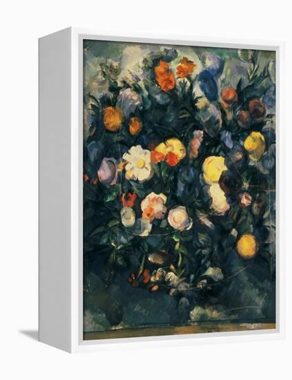 Vase of Flowers, 19th-Paul Cézanne-Framed Premier Image Canvas