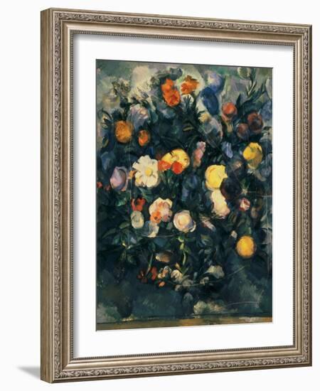 Vase of Flowers, 19th-Paul Cézanne-Framed Giclee Print