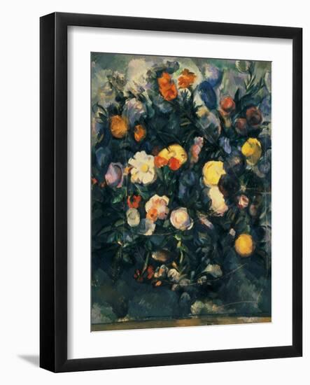 Vase of Flowers, 19th-Paul Cézanne-Framed Giclee Print