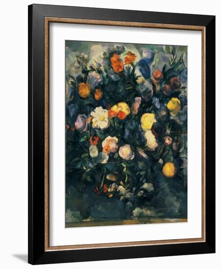 Vase of Flowers, 19th-Paul Cézanne-Framed Giclee Print