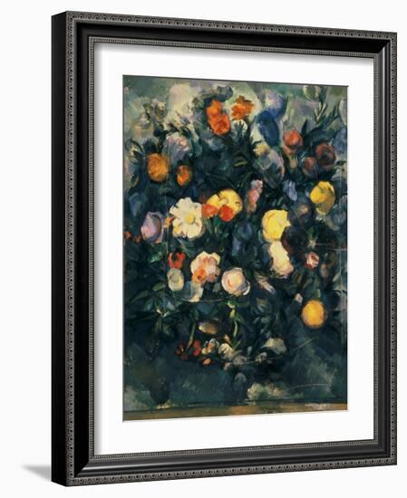 Vase of Flowers, 19th-Paul Cézanne-Framed Giclee Print