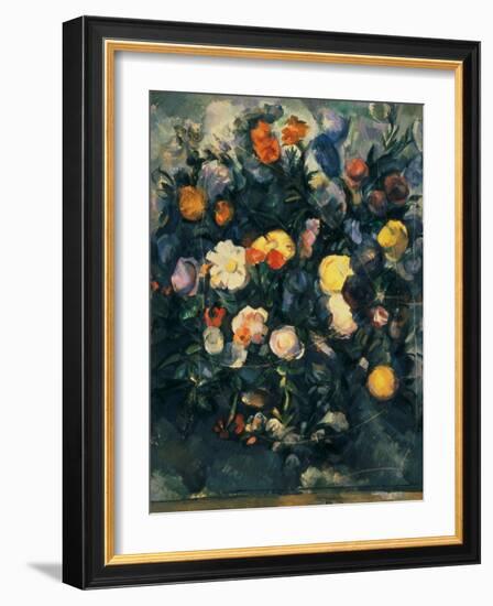 Vase of Flowers, 19th-Paul Cézanne-Framed Giclee Print