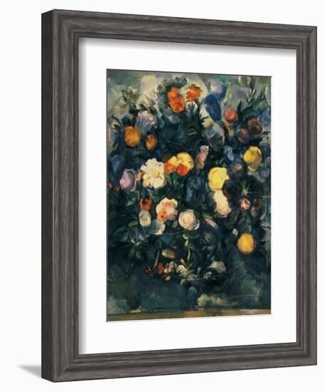 Vase of Flowers, 19th-Paul Cézanne-Framed Giclee Print