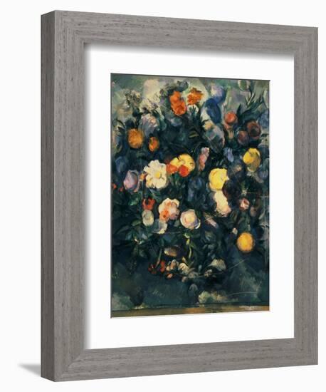 Vase of Flowers, 19th-Paul Cézanne-Framed Giclee Print