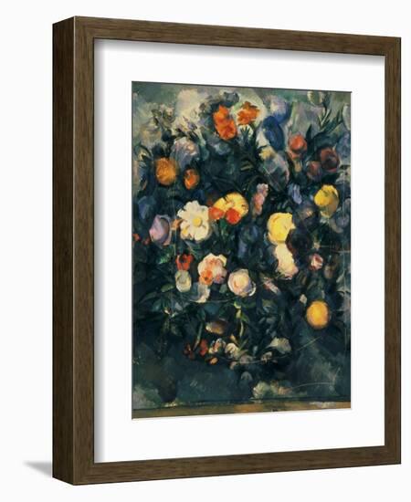 Vase of Flowers, 19th-Paul Cézanne-Framed Giclee Print