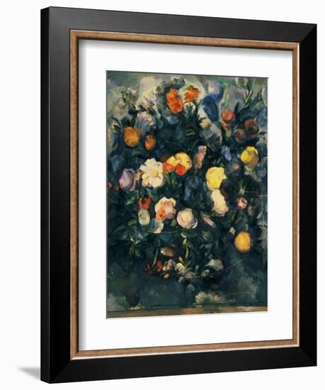 Vase of Flowers, 19th-Paul Cézanne-Framed Giclee Print