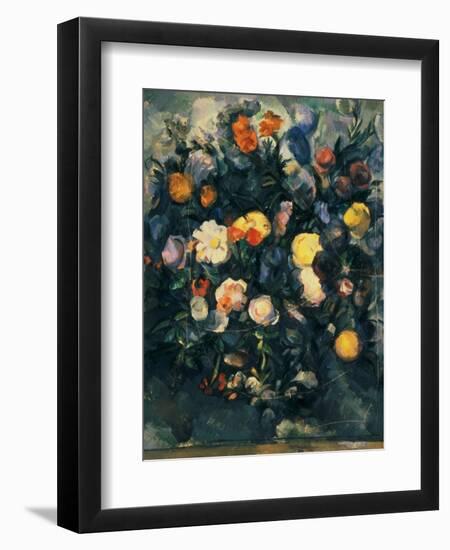 Vase of Flowers, 19th-Paul Cézanne-Framed Giclee Print