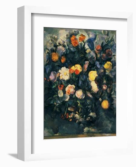 Vase of Flowers, 19th-Paul Cézanne-Framed Giclee Print