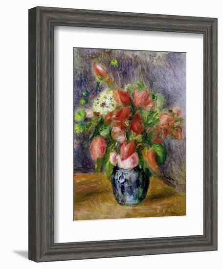 Vase of Flowers, c.1909-Pierre-Auguste Renoir-Framed Giclee Print