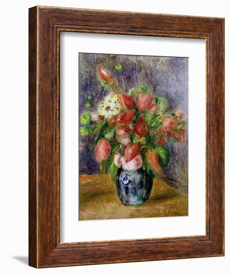 Vase of Flowers, c.1909-Pierre-Auguste Renoir-Framed Giclee Print