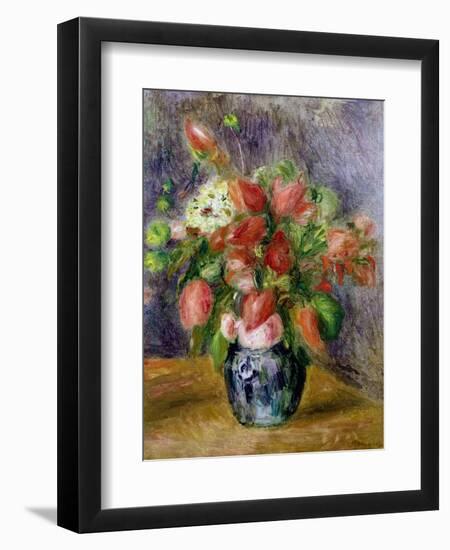 Vase of Flowers, c.1909-Pierre-Auguste Renoir-Framed Giclee Print