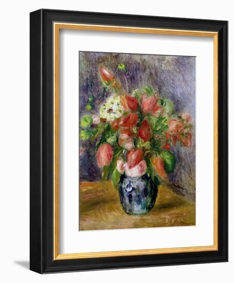 Vase of Flowers, c.1909-Pierre-Auguste Renoir-Framed Giclee Print