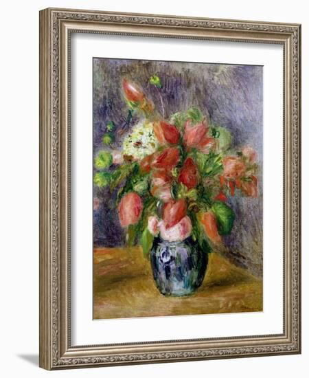 Vase of Flowers, c.1909-Pierre-Auguste Renoir-Framed Giclee Print