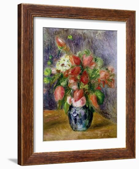 Vase of Flowers, c.1909-Pierre-Auguste Renoir-Framed Giclee Print