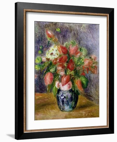 Vase of Flowers, c.1909-Pierre-Auguste Renoir-Framed Giclee Print